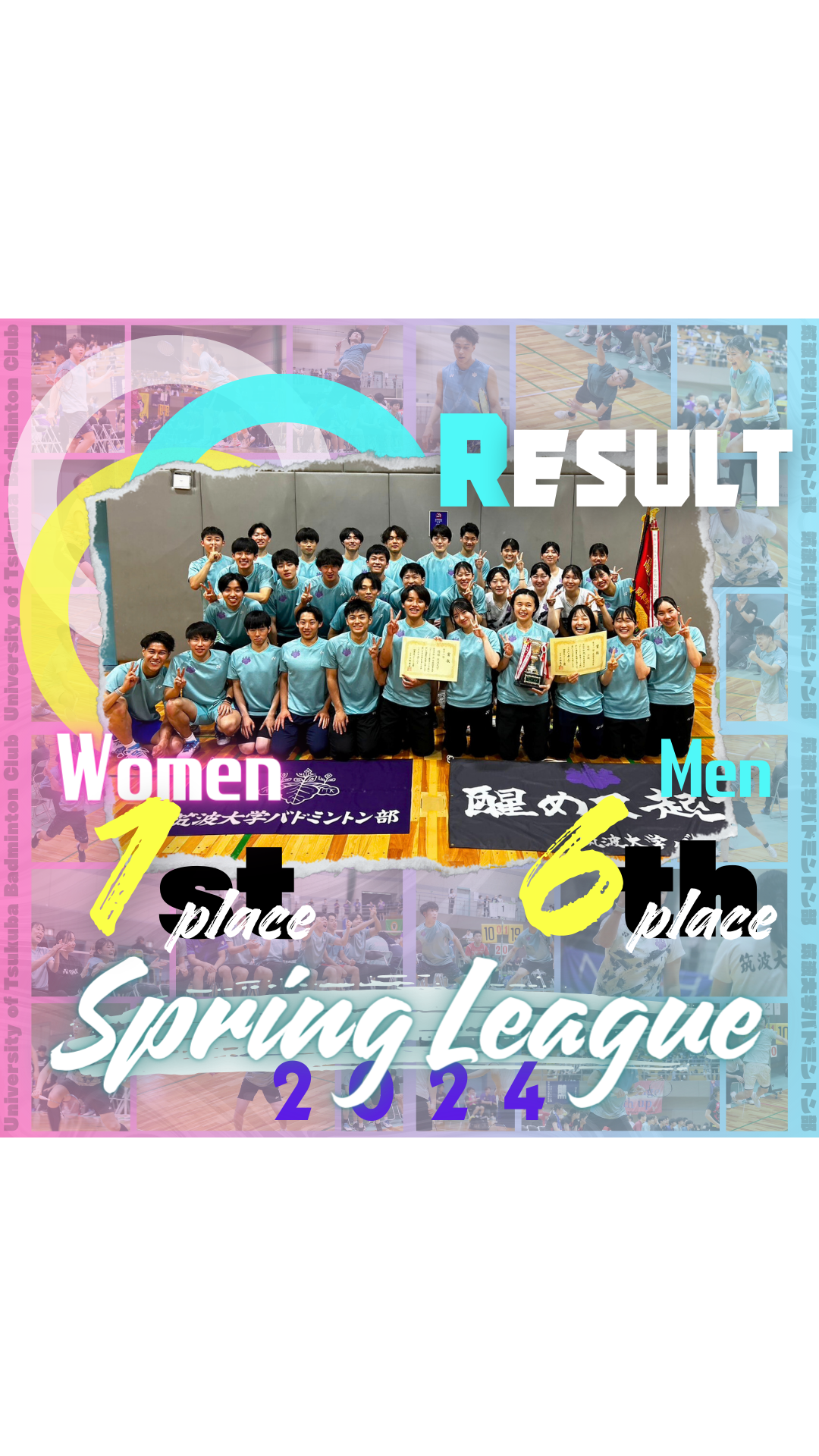 【2024年度関東大学バドミントン春季リーグ戦最終結果】